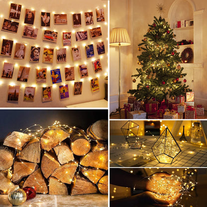 30M copper wire 300LEDs warm white string lights with plug and remote control, waterproof IP65, indoor outdoor decoration for Christmas, wedding, garden party.