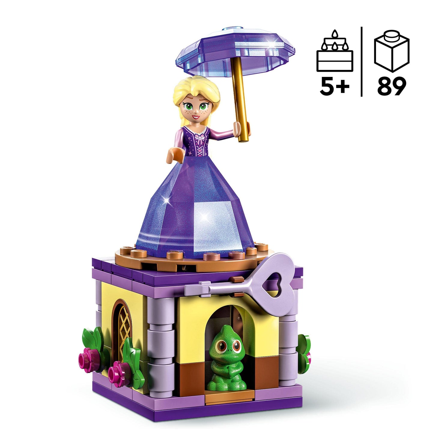 LEGO Disney Frozen Elsa's Ice Palace, Ice Queen Castle Toy & Disney Princess Rapunzel Music Box, Princess Toy