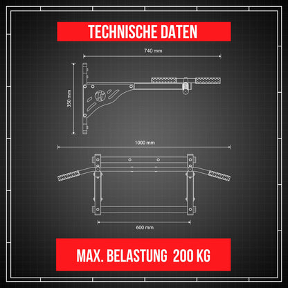 K-Sport: Pull-up bar for wall mounting with pull-up bar & 3 different grips I Pull-up tower for muscle training I Pull Up Mate, incl. E-Book