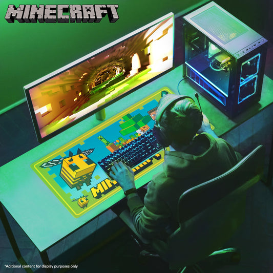 Minecraft Desk Pad for Kids, Non-Slip Desk Mat 80x35cm - Gifts for Kids (Green)