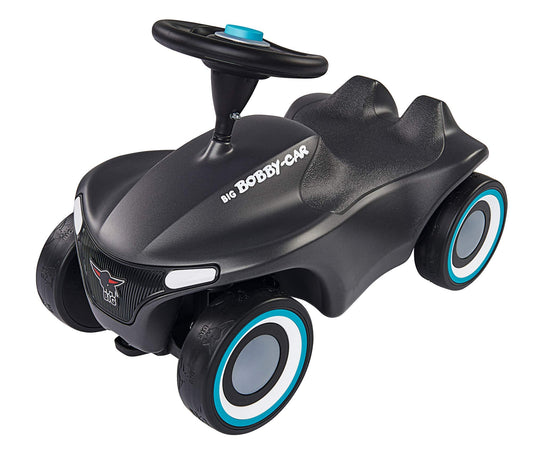 BIG-Bobby-Car-Neo Anthracite - slide vehicle for indoors and outdoors, children's vehicle with whisper tires and two interchangeable rims, for children from 1 year.