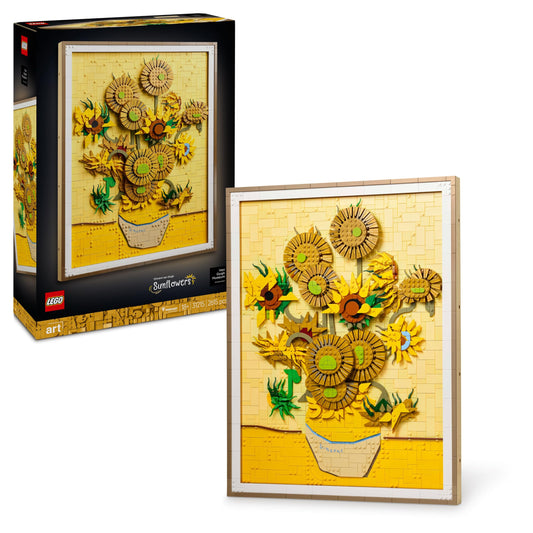 LEGO Art Vincent Van Gogh - Sunflowers - 3D flower painting with movable petals - Decor for living room or office - Building kit for adults - Creative gift idea for men & women 31215