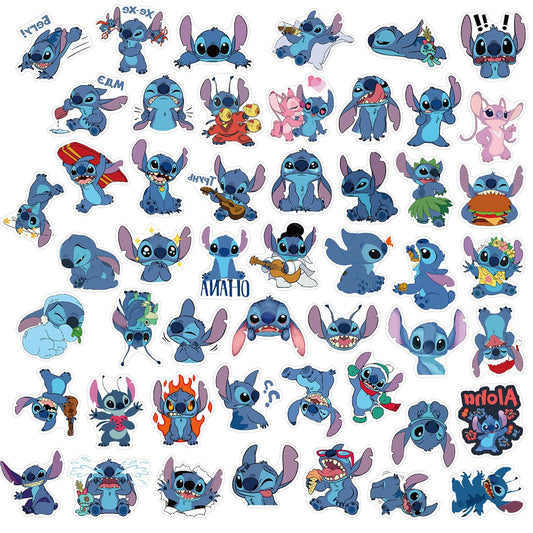 100-Piece Sticker Set, Stitch Graffiti Stickers for Kids, Waterproof Stickers for Girls and Boys, Suitcase, Skateboard, Laptop, Refrigerator, Bicycles, DIY Scrapbooking, Toys, Decoration, Kids’ Birthday Party