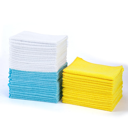 Amazon Basics Microfiber Cleaning Cloth, 30.5 x 40.6 cm, 48 Pack, Multicolor