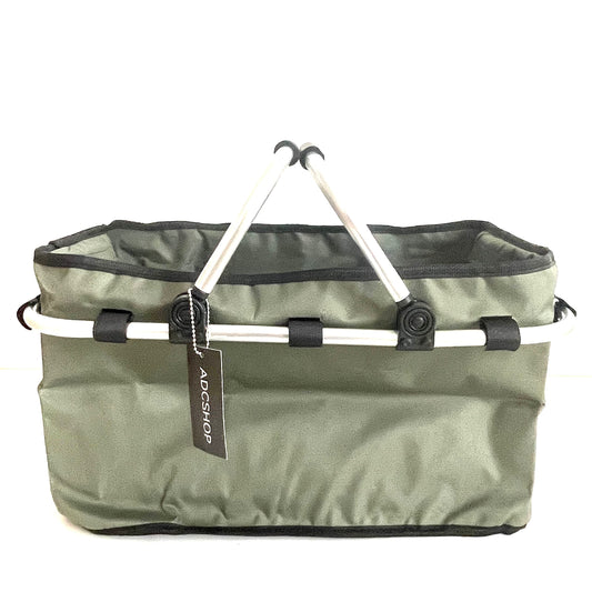 ADCSHOP - Mushroom basket and mushroom knife set for collecting mushrooms and fruits - foldable, durable, washable, padded handles, and spore-free bottom - 42 x 26 x 22 cm