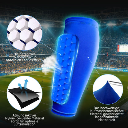 Shin guards for kids soccer - breathable & non-slip shin guards for men's soccer. Developed for young soccer players (72g/1 pair)