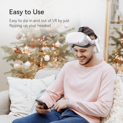 KIWI design Comfort Battery Audio Head Strap is compatible with Quest 2 accessories, AIO All-in-One headphones, Elite Strap Battery Pack replacement.