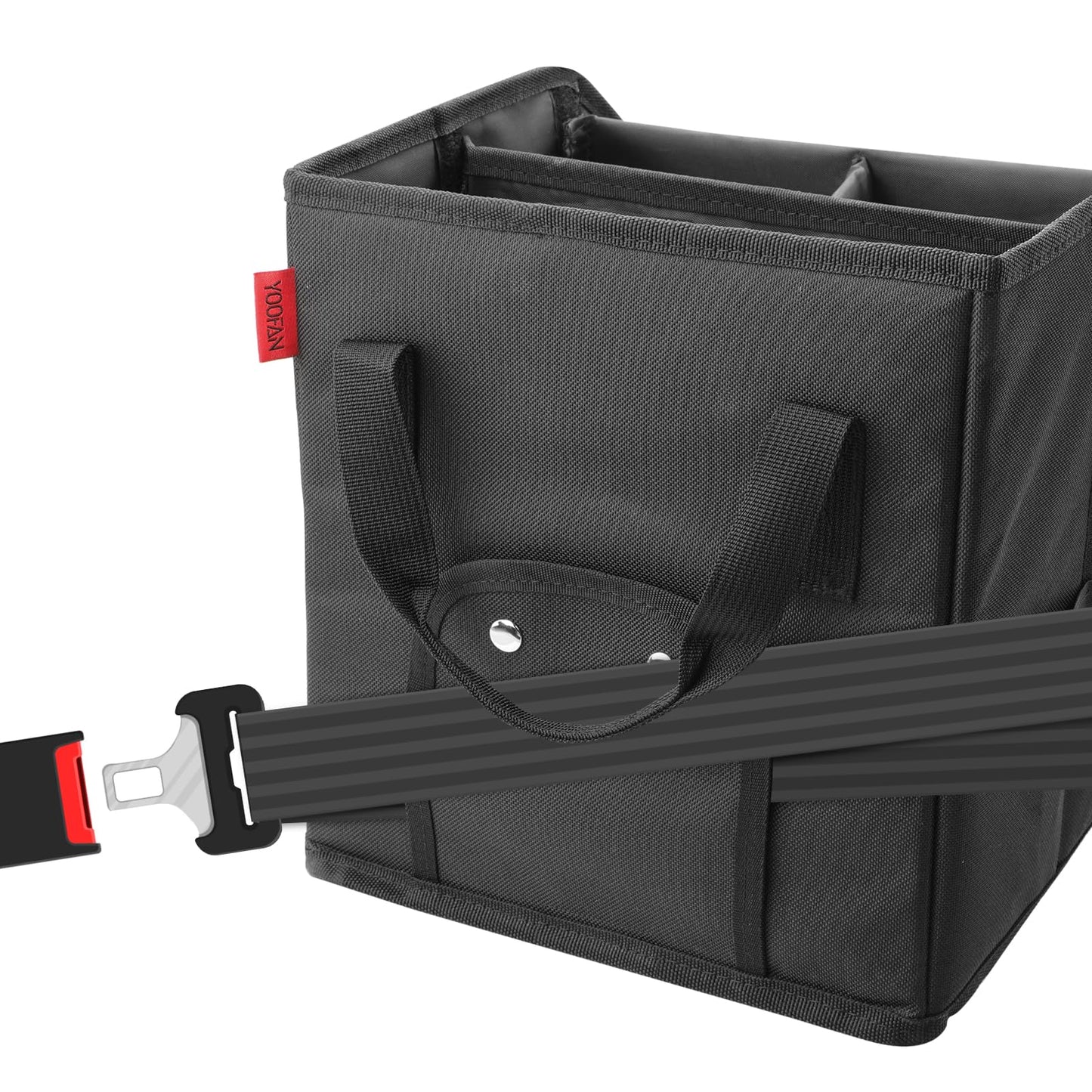 YOOFAN Car Organizer with Cup Holder, for Passenger Seat, Car Seat Organizer Front and Back with 9 compartments for Travel Kids.