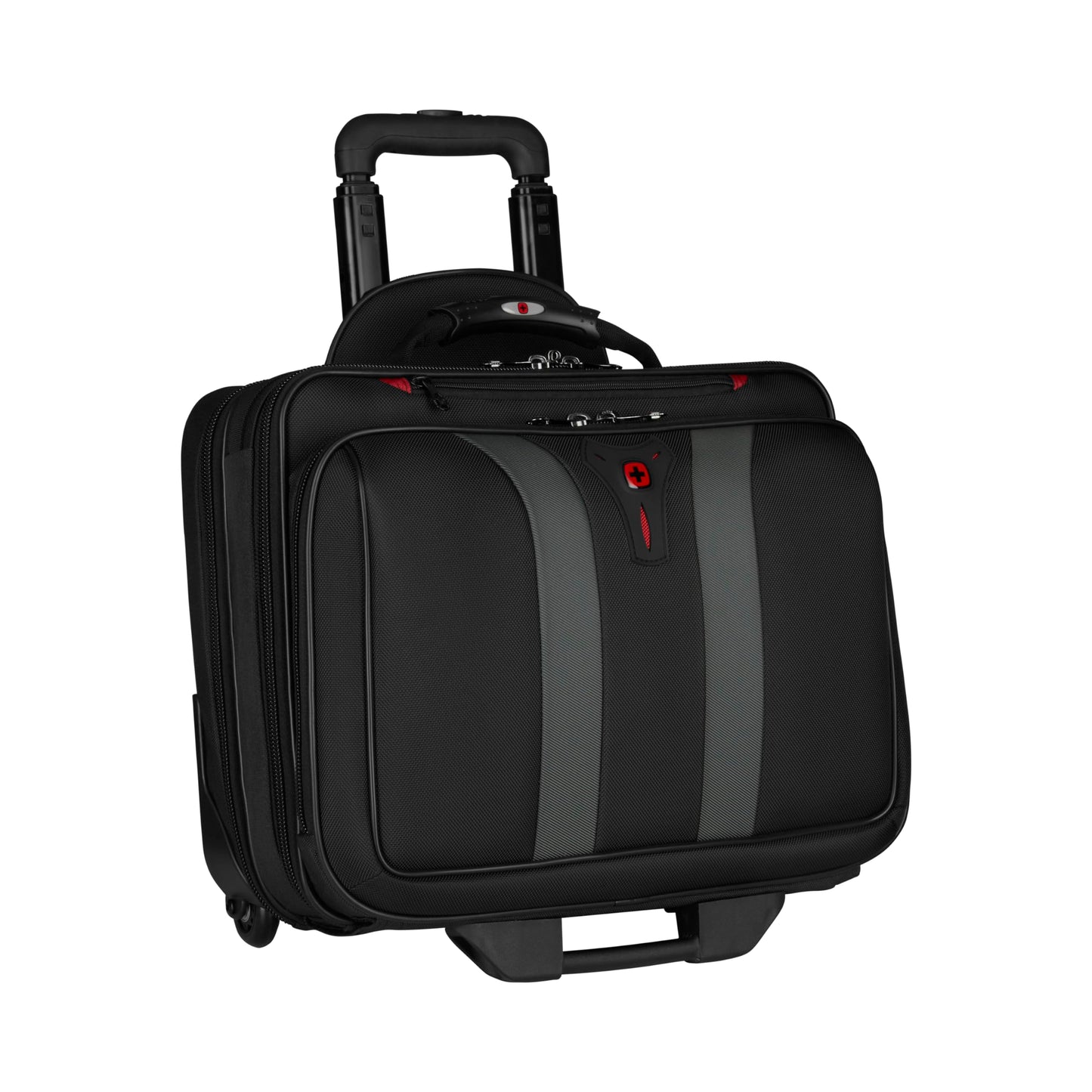 WENGER Granada Rolling Laptop Case, fits up to 15.6 inch notebook, 29L, for men and women, office, business, school, black, 600659.
