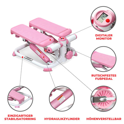 Sunny Health & Fitness Total Body Pink Stepper Machine - P2000