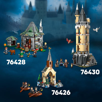 LEGO Harry Potter Hogwarts Castle Boathouse toy model for kids, includes 2 buildable boats and 5 minifigures, gift for girls, boys, and all fans ages 8+ 76426