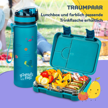 Chomp Chomp Junior lunch box for kids with compartments, colorful, divided & leak-proof, BPA-free lunchbox for daycare, bento box, safe snack box