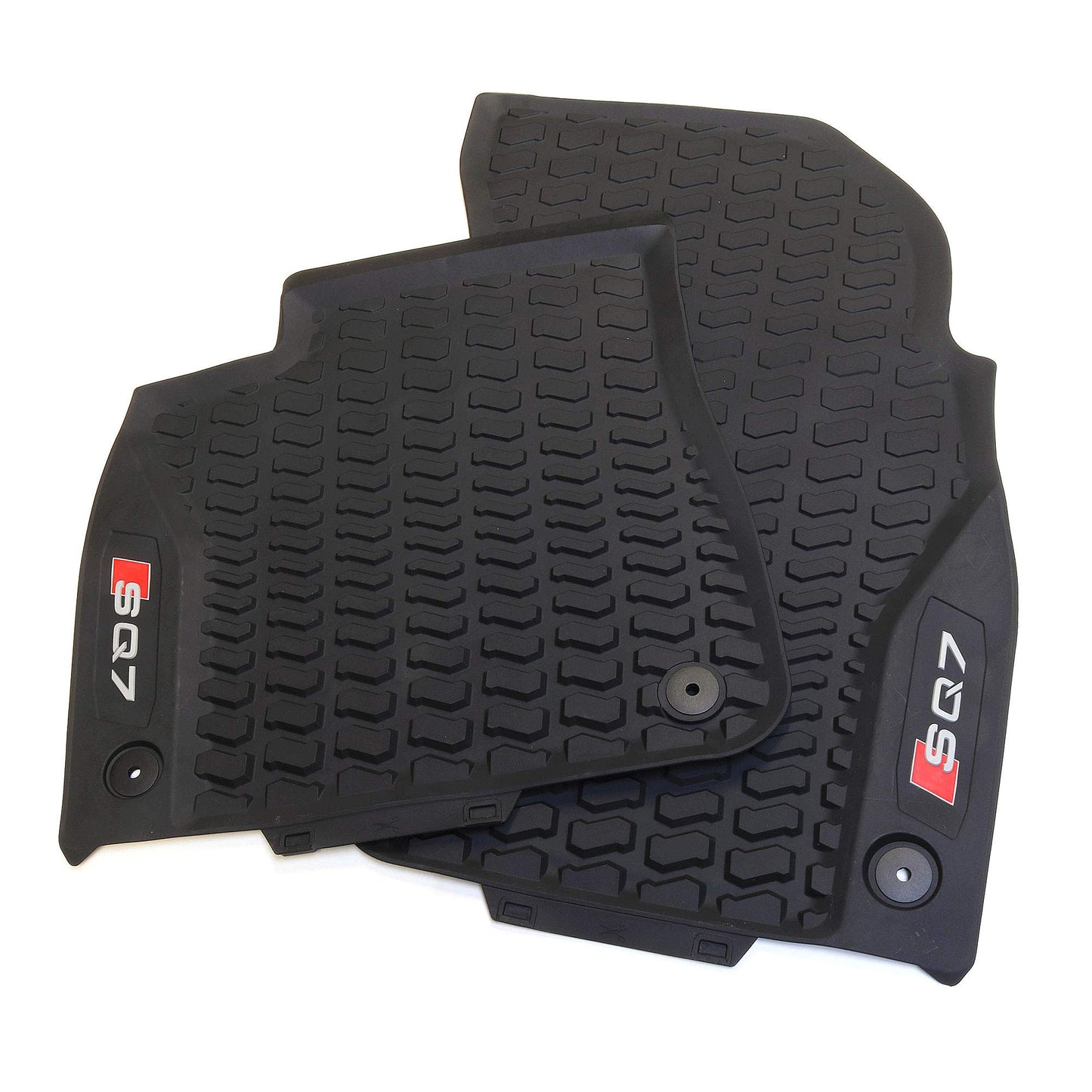 Audi 4M1061221B041 All-Weather Mats Premium Rubber Floor Mats Front, with SQ7 logo, Black