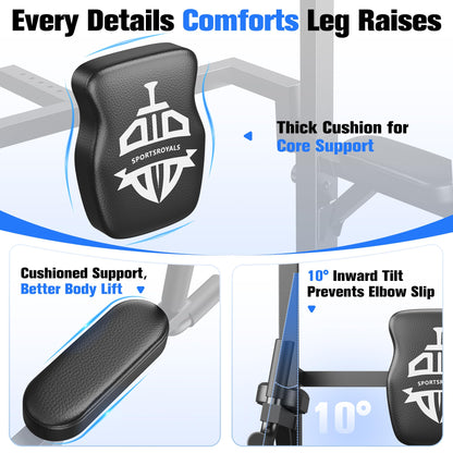 Sportsroyals Power Tower, Dip Station, Pull-Up Bar for home fitness gym strength training equipment, 204 kg.