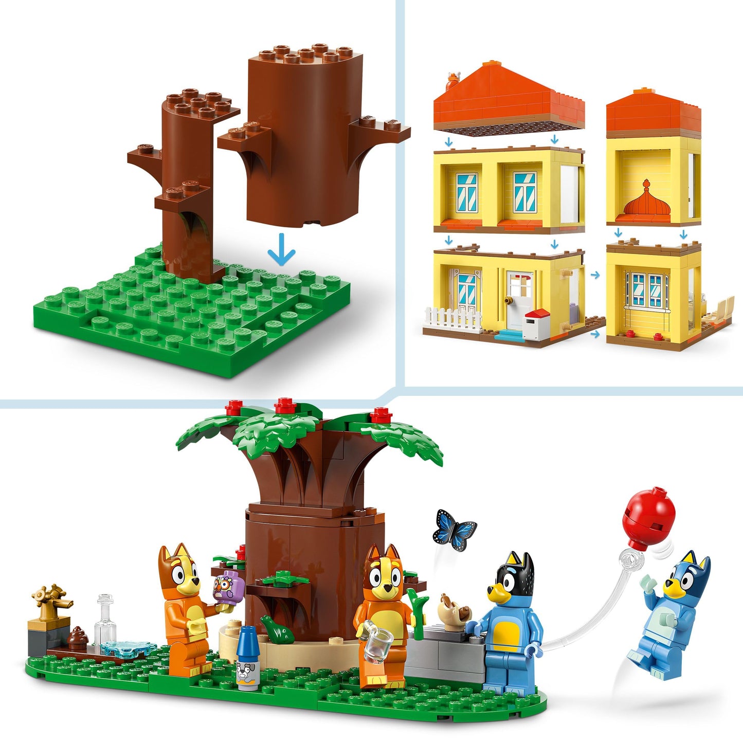 LEGO Bluey: Bluey's Family House Toy - Modular Playset with Multiple Rooms, a Garden, 4 Minifigures & Fun Accessories - Birthday Gift for 4+ Year Old Girls & Boys or TV Show Fans - 11203