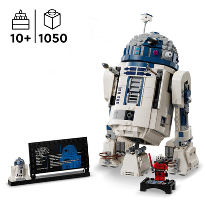 LEGO Star Wars R2-D2, Droid Building Blocks for Collecting, Building, Playing, and Displaying, & Star Wars Millennium Falcon, Model of a Starship from Star Wars