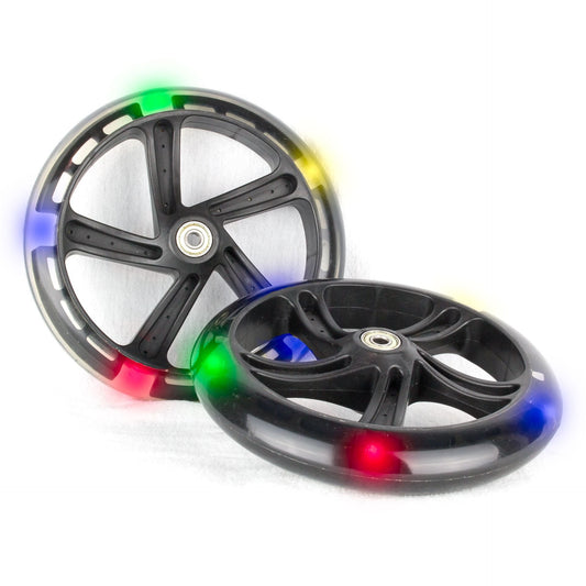Hepros light-up wheels 200mm replacement wheels for kick scooters 5 LED - 2 pieces