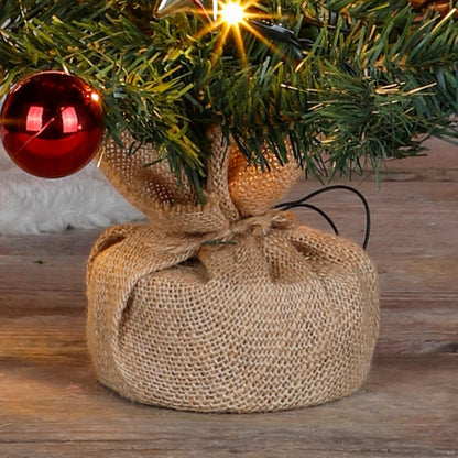 Household International HI Artificial Christmas Tree 75 cm Decorated and decorated fir tree with lights for Christmas.