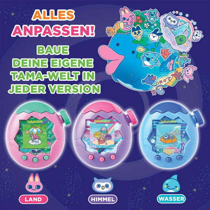 Bandai - Tamagotchi Heaven Earth - Virtual pet to care for - Tamagotchi interactive toy in German, Zoom - Earth model in pink and green - Toy for kids ages 6 and up - 43421