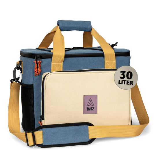 Campo Libre. Hulk I Premium Camping cooler bag 30l (28+2) I Small cooler bag with waterproof zippers I Our cooler bags are foldable I High-quality thermal bag in a popular size.