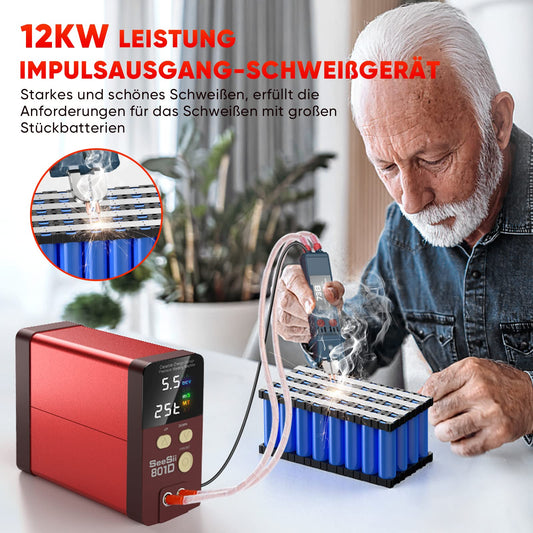SeeSii 801D spot welding machine, 12KW capacitor energy storage pulse battery spot welding machine with 73B welding pen for industrial spot welding.