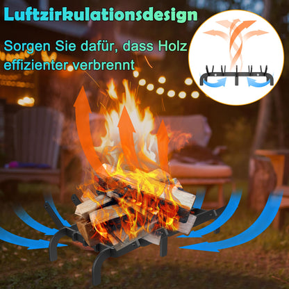 42cm fireplace grates for burning firewood in a cast iron wood rack, indoor wrought iron grill fireplace grate for indoor fireplaces, outdoor camping cooking, fire starting tools wood stove, Tye A