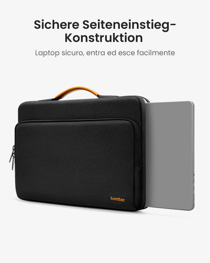 tomtoc 360° laptop sleeve for 15-inch MacBook Air M4/A3241 M3/A3114 M2/A2941, 15'' MacBook Pro A1990 A1707, 15'' Microsoft Surface Laptop 7th/6/5, water-resistant notebook case for daily commuting.