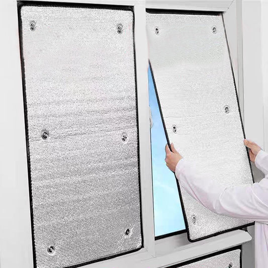 kufu01 Residue-free Sun Protection Film, Silver Window Film Opaque Reflective Window Film, 8mm Thick 99% UV Protection Insulating Film for Bedroom, Bathroom, Office, Skylight (100x100cm/39x39)