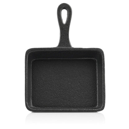 BBQ-Toro cast iron raclette pans (6 pieces) | 12.5 x 18 cm | pre-seasoned | Replacement pans for raclette, serving pans, grill accessories, cast iron pan, grill pan.