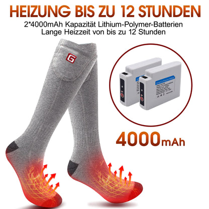 Svpro Heated Socks Men Women, Rechargeable Electric Battery Heated Socks Warm Sock Foot Warmer 12 Hours Long Heating Time for Indoor Outdoor Hunting, Camping, Hiking, Motorcycle