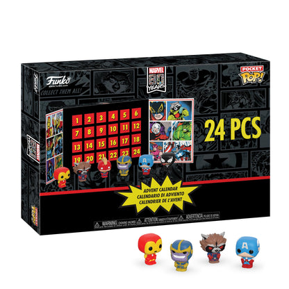 Funko Advent Calendar: Marvel 24pc - Iron Man - (Pocket Pop!) - Marvel Comics - 24 Days of Surprise - Vinyl Mini-Figure for Collecting - Mystery Box - Gift Idea - Christmas Holiday