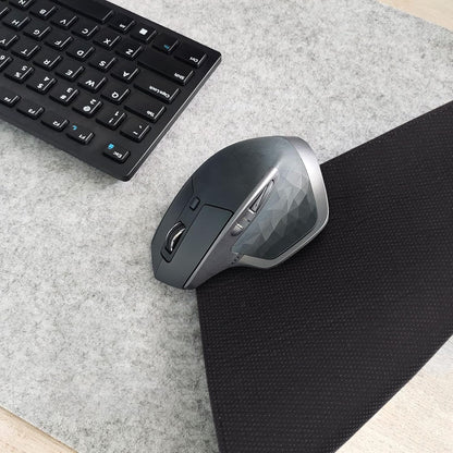 DAWNTREES Felt Desk Pad, Computer Mat for Desk, Desk Mat for Desktop, Large Mouse Pad for Desk, Desk Pad for Keyboard and Mouse (light grey)