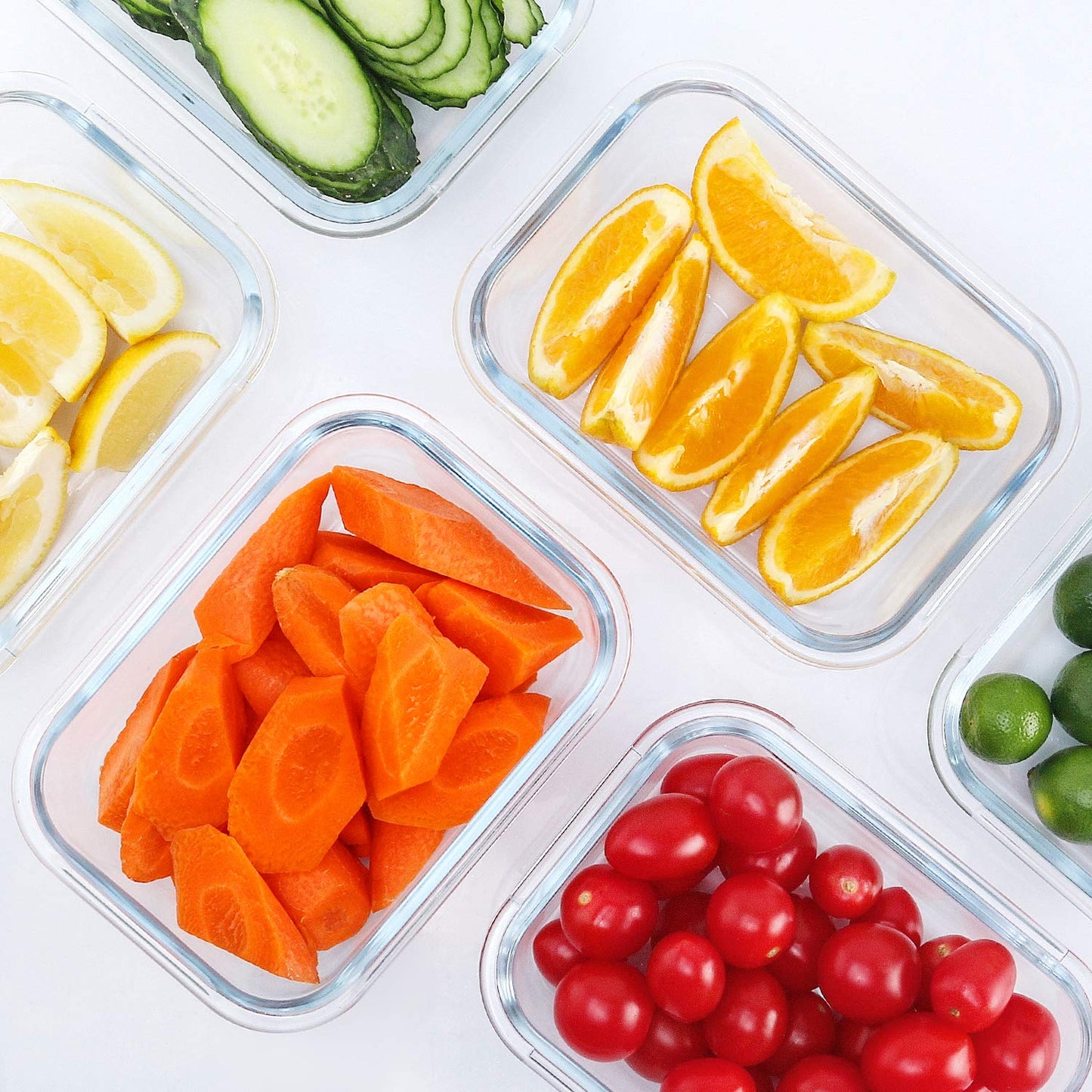 MCIRCO Glass Food Storage Containers Set, Meal Prep Glass Containers, 625ml, 10 Piece