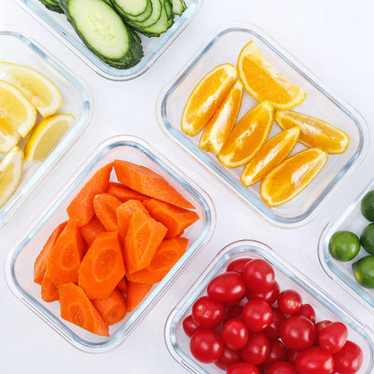 MCIRCO Glass Food Storage Containers Set, Meal Prep Glass Containers, 625ml, 10 Piece