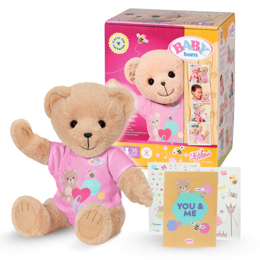 BABY born® plush toy BEAR in pink (30cm)