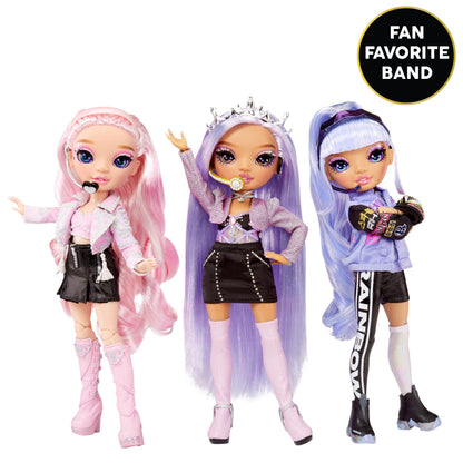 Rainbow High 578437 Vision Royal Three K Pop Fashion Doll, Tessa Park, includes 2 Mix and Match Designer Outfits with Microphone, Headset, and Band Merchandise. Perfect for kids ages 6+. Multicolored.