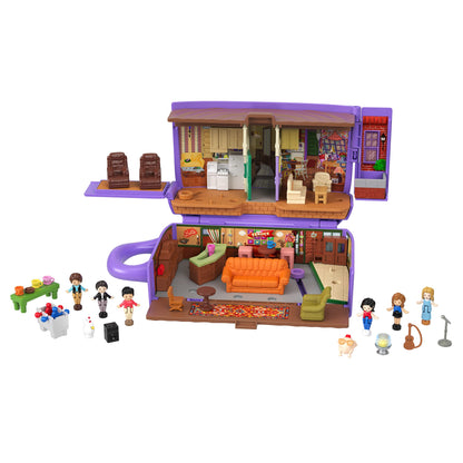 Polly Pocket Friends Locket - Central Perk coffee cup, 6 main characters, 9 accessories, 3 Friends locations, displayable premium packaging, for collectors ages 14 and up, HKV74