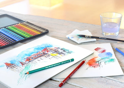 Faber-Castell 117560 Albrecht Dürer Watercolor Pencils, set of 60 watercolor pencils with thick 3.8mm leads, wooden pencils with water-soluble pigments.