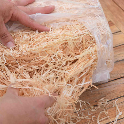 Natural wood wool filling material - 10kg organic packaging material for decorations, gift boxes, and packages - untreated spruce wood wool