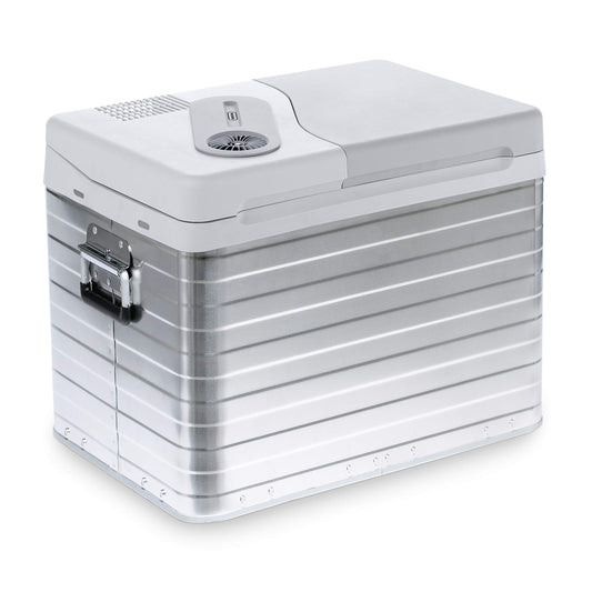 Mobicool Q40 AC/DC - Portable Electric Aluminum Cooler, 39 liters, 12V and 230V for car, truck, boat, RV, and outlet, Aluminum housing