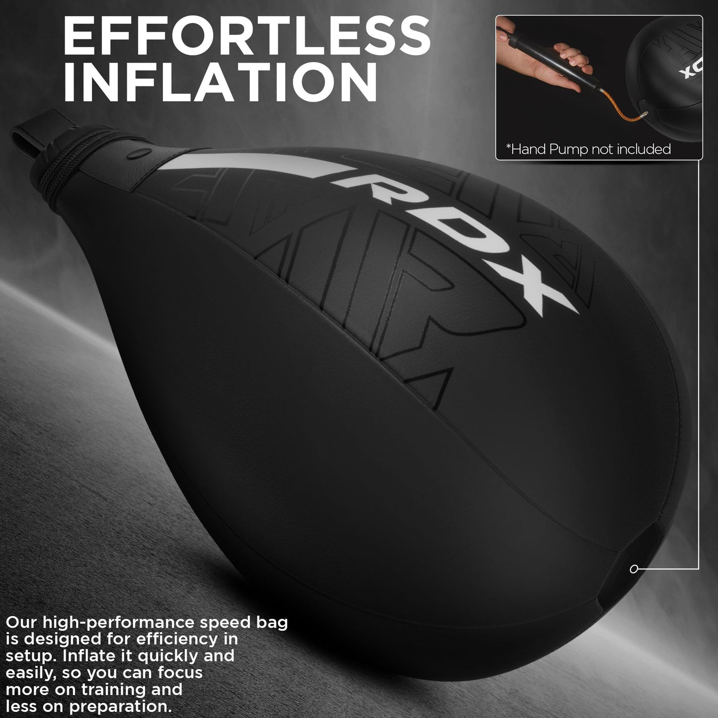 RDX Speedbag Maya Hide Leather Set with Hanging Bracket, Punching Ball Boxing Speed Bag, Speed Ball Boxing Training Equipment for Gym Fitness.