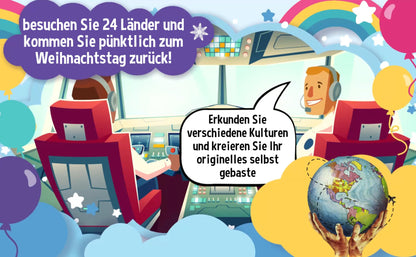 My World Advent Calendar 2025 for kids, visit 24 countries and be back in time for Christmas Day! Explore different cultures and create your own original DIY.