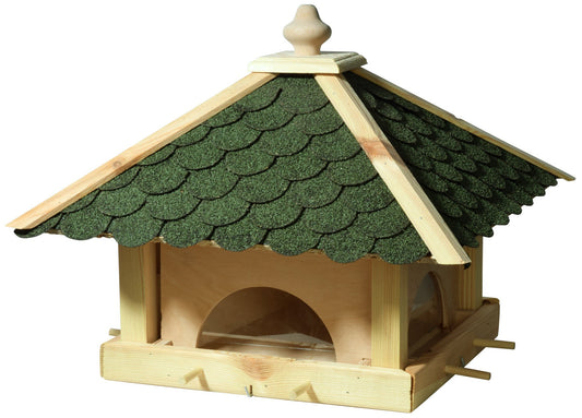 Luxury birdhouse 98700E Large XXL wooden birdhouse (pine) for garden, balcony, with 4 pull-out feed drawers - XL bird feeder birdhouse