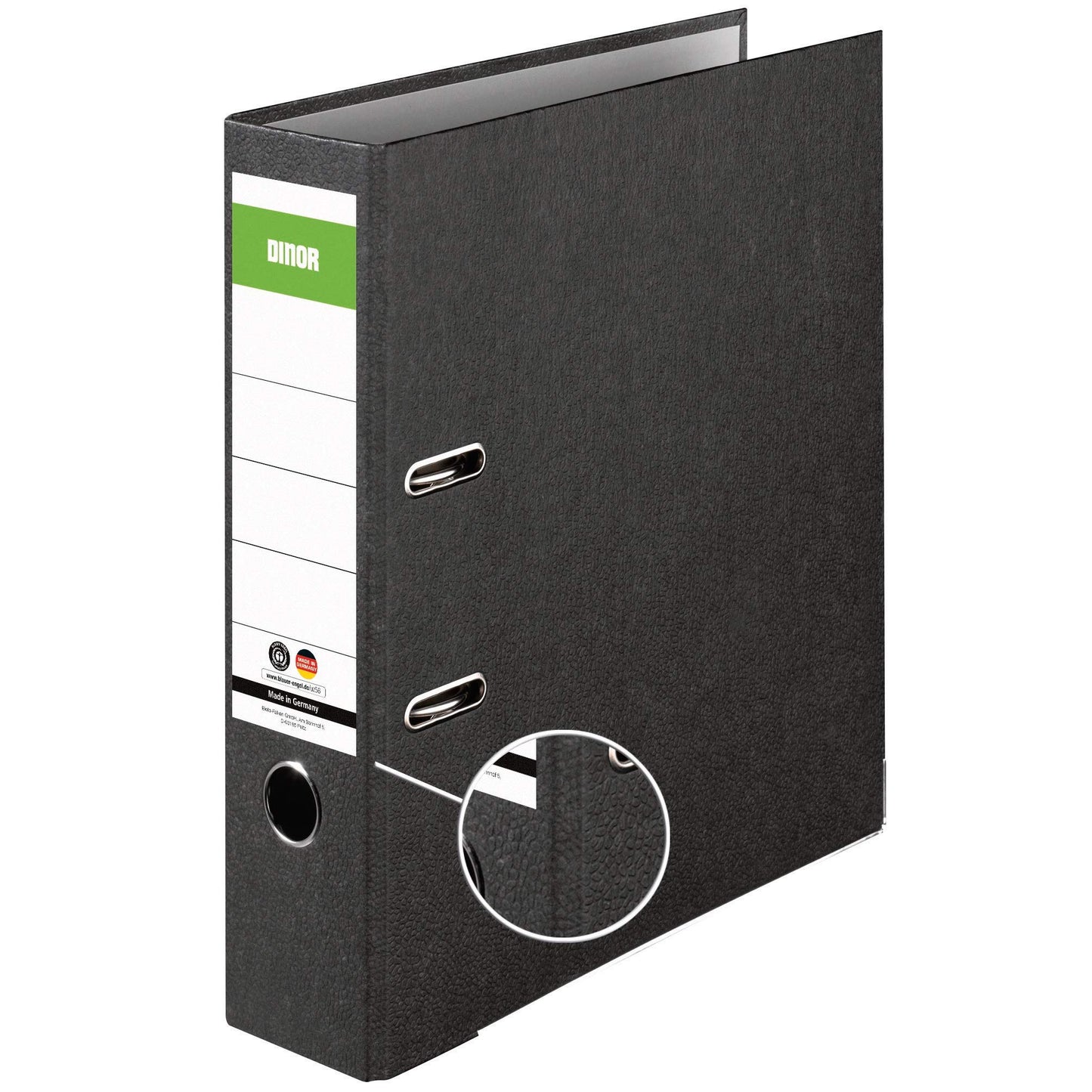 Original DINOR Cloud Marble Recycling Folder - Made in Germany. 20 pack 8 cm wide DIN A4 black file folder office folder cardboard folder slot folder Green stripe Blue Angel.