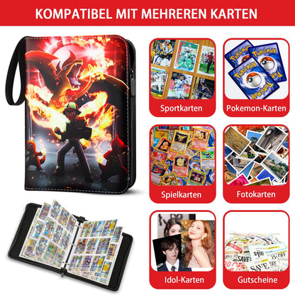 Collectible card album, collecting album for Pokemon cards, 900 pockets 50 pages 9 pockets collection book, PU surface waterproof card holder, card binder folder book, 50 pcs per page.