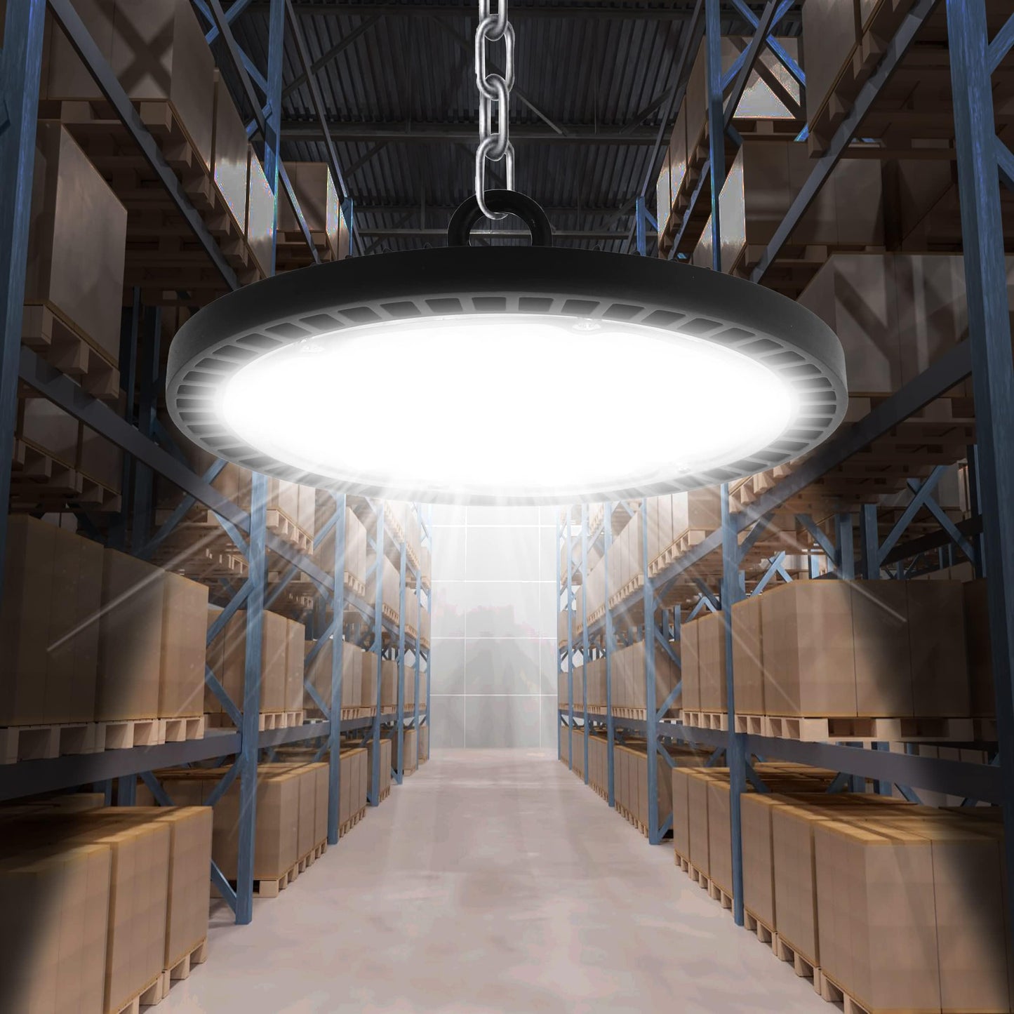 TOOBEETP 100W LED UFO Industrial Light, 10000LM LED High Bay Light IP65 Waterproof UFO Lamp 6500K Cool White Workshop Light for factories, airports, patios, restaurants