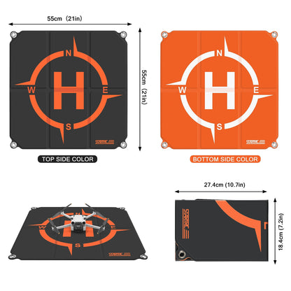 STARTRC Drone Landing Pad, universal quickly foldable landing platform for DJI Neo/Mini 4 Pro/Mini 4K/Air 3S/Avata 2/Mini 3 Pro/Mini 2 SE/Mavic Air 3/Mavic 2/Holy Stone/FPV Drone (22-inch/55cm)