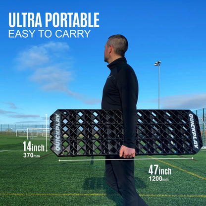 QUICKPLAY Replay Station Soccer Portable Rebound Wall - Portable Rebounder Board with Two Surfaces and Adjustable Angle - Soccer Training Equipment for Ball Control and Passing Drills