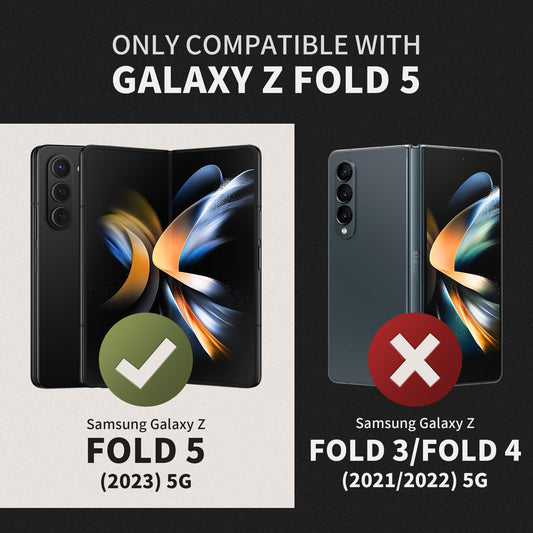 Tongate case for Galaxy Z Fold 5, with new S Pen holder & display protection & kickstand, full-body rugged hinge protection with belt clip camera cover for Samsung Galaxy Z Fold 5 case, black