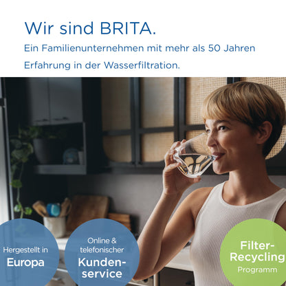 BRITA Flow Water Filter XXL (8.2l) with 1x MAXTRA PRO All-in-1 Cartridge - Refrigerator Drink Dispenser with Tap & Large Capacity - Reduction of limescale, chlorine, lead & copper in drinking water.